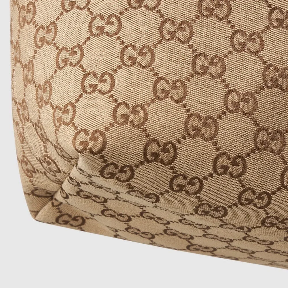 Gucci Giglio Large Tote Beige Canvas Bag - Picture 7 of 10